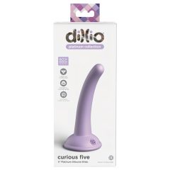   Dillio Curious Five - tapadótalpas szilikon dildó (15cm) - lila