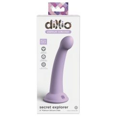   Dillio Secret Explorer - tapadótalpas makkos dildó (17cm) - lila