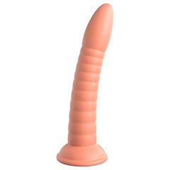   Dillio Wild Thing - tapadótalpas barázdált dildó (19cm) - narancs