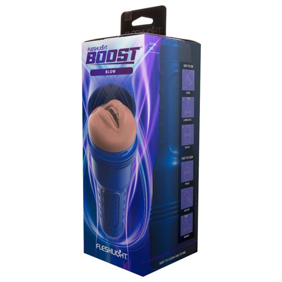 Fleshlight Boost Blow - élethű száj maszturbátor (natúr)