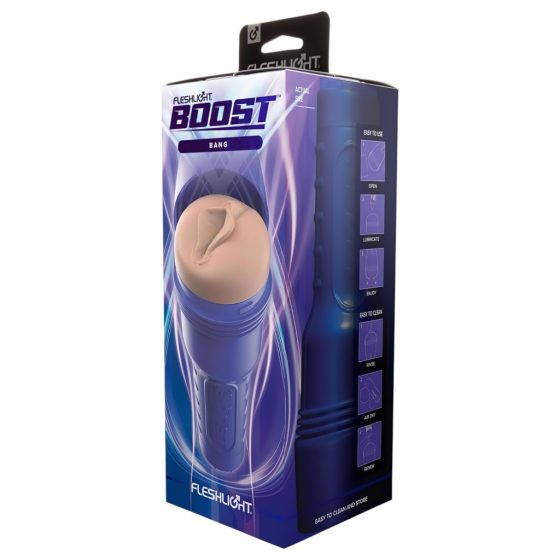 Fleshlight Boost Bang - élethű műpunci maszturbátor (barna)