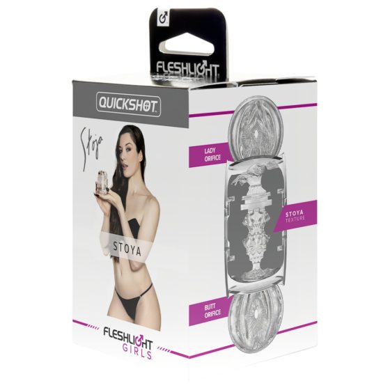 Fleshlight Quickshot Stoya - utazó maszturbátor (áttetsző)