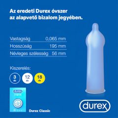 Durex Classic - óvszer (18db)