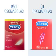 Durex Feel Thin - élethű érzés óvszer (18db)