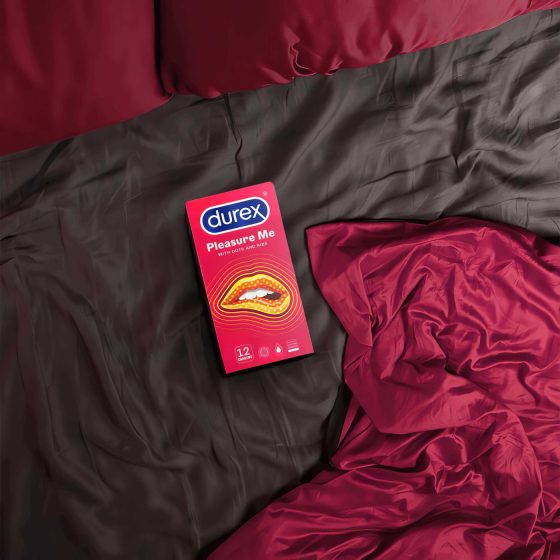 Durex Emoji PleasureMe - bordázott-pontozott óvszer (12db)