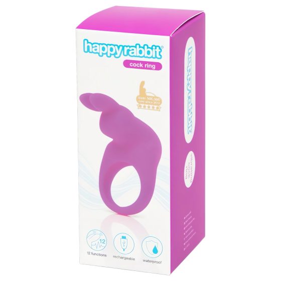 Happyrabbit Cock - akkus vibrációs péniszgyűrű (lila)