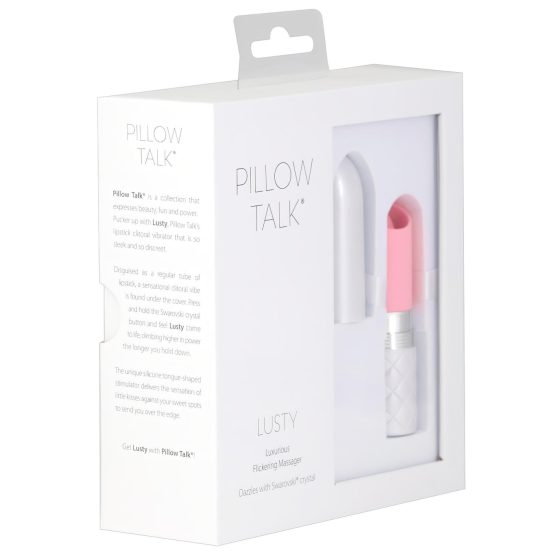 Pillow Talk Lusty - akkus, nyelves rúdvibrátor (pink)