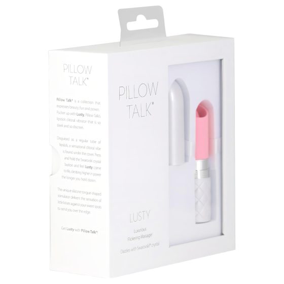 Pillow Talk Lusty - akkus, nyelves rúdvibrátor (pink)