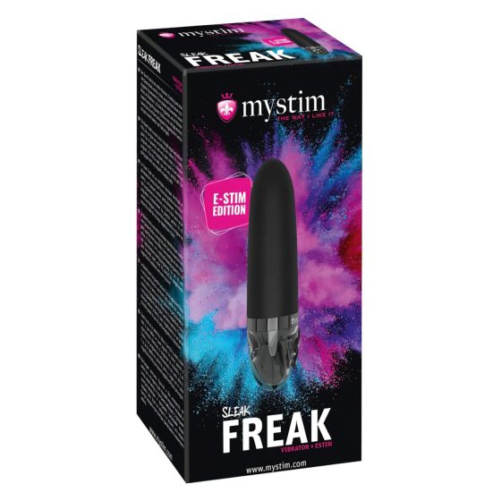 mystim Sleak Freak E-Stim - akkus, elektro rúdvibrátor (fekete)