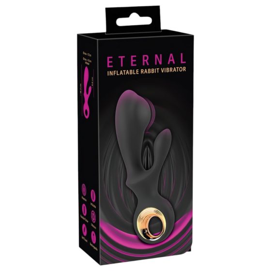 Eternal - felpumpálható csiklókaros vibrátor (fekete)