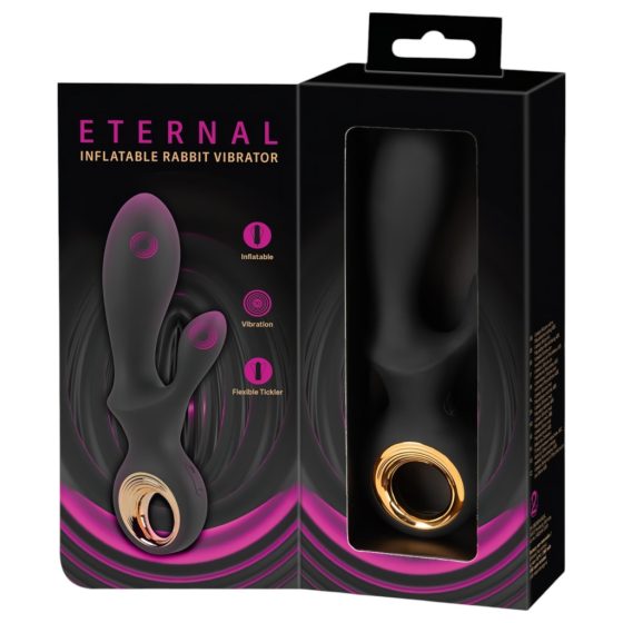 Eternal - felpumpálható csiklókaros vibrátor (fekete)