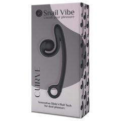 Snail Vibe Curve - 2in1 csiklóizgatós vibrátor (fekete)