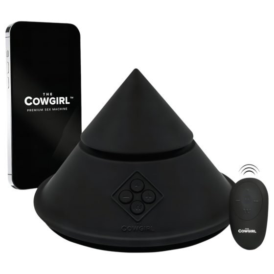 The Cowgirl Cone - okos szexgép különböző feltétekkel (fekete)