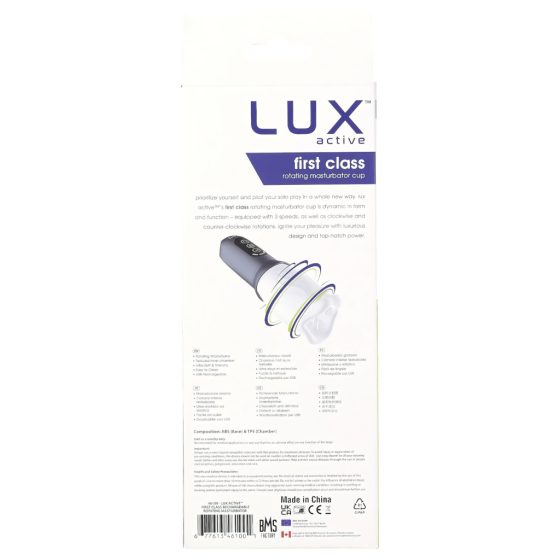 LUX Active First Class - forgó fejes maszturbátor (fehér-szürke)