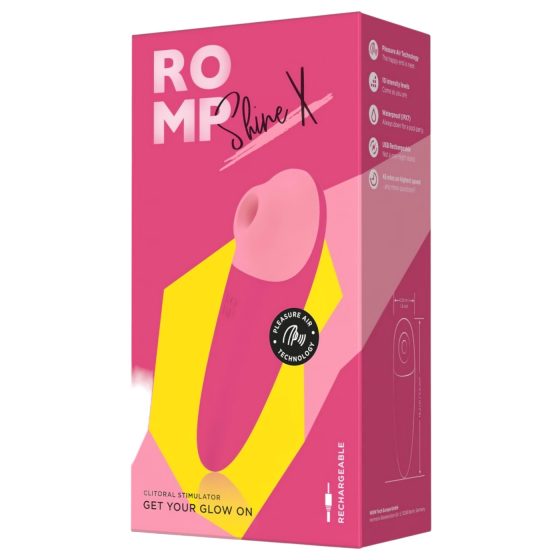 ROMP Shine X - akkus léghullámos csiklóizgató (pink)