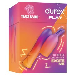   Durex Tease & Vibe - rúdvibrátor nyuszis csiklóizgatóval (pink)