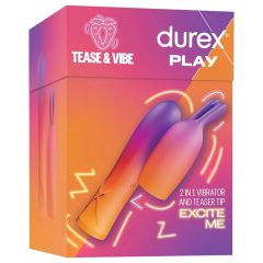   Durex Tease & Vibe - rúdvibrátor nyuszis csiklóizgatóval (pink)