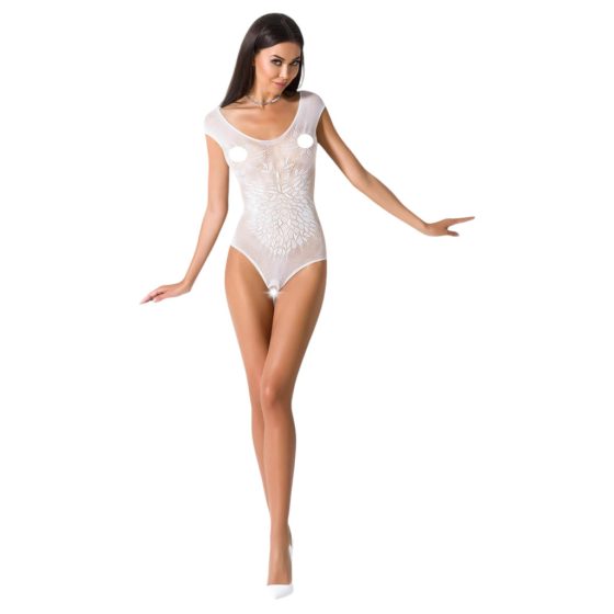 Passion BS064 - nyitott necc body (fehér) - S-L