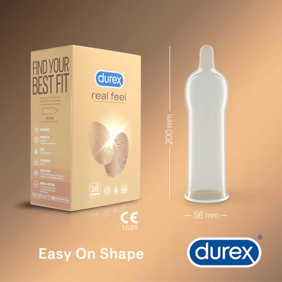 Durex Real Feel - latexmentes óvszer (16db)