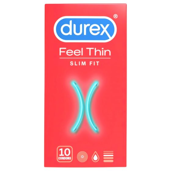 Durex Feel Thin Slim Fit - élethű érzés óvszer (10db)