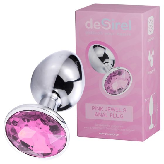 Desirel Pink Jewel S - anál plug (ezüst-pink)