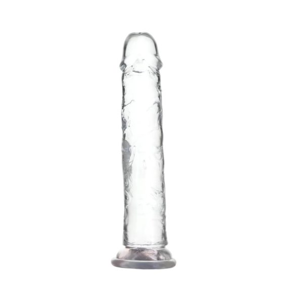 Addiction Crystal - talpas dildó (áttetsző) - 20cm