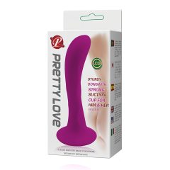   Pretty Love Anal Plug - tapadótalpas, íves anál dildó (pink)