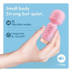   Vibeconnect - akkus, vízálló mini masszírozó vibrátor (pink)