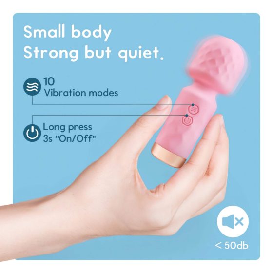 Vibeconnect - akkus, vízálló mini masszírozó vibrátor (pink)