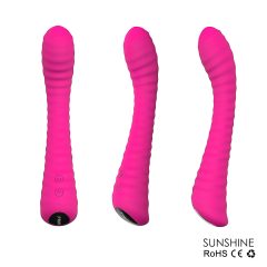 Sex HD Sunshine - akkus, barázdált G-pont vibrátor (pink)