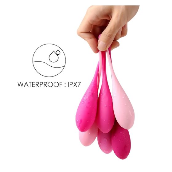 Sex HD Eggs - 6 db-os kegel golyó szett (pink)