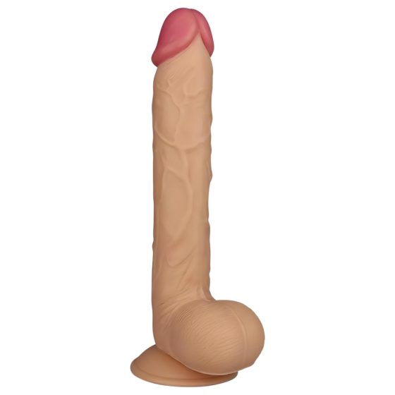 Lovetoy King-Sized - tapadótalpas, élethű dildó - 25cm (natúr)