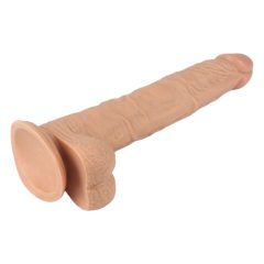   Lovetoy Real Extreme - tapadótalpas, herés dildó - 24cm (natúr)