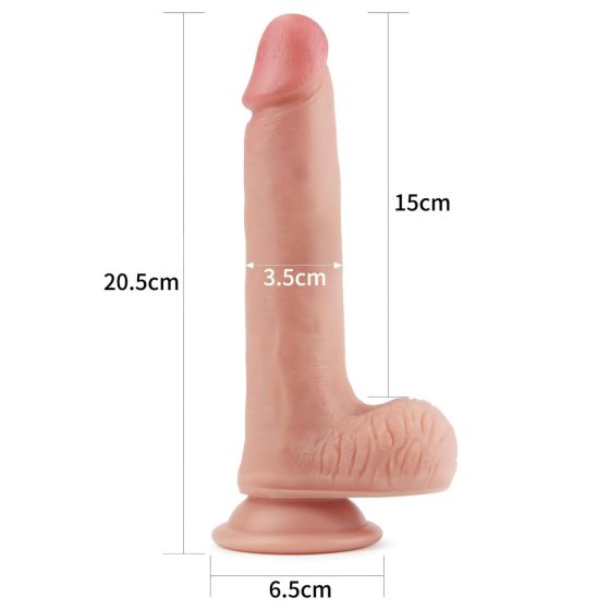 Lovetoy Nature Cock - kétrétegű élethű dildó - 20cm (natúr)