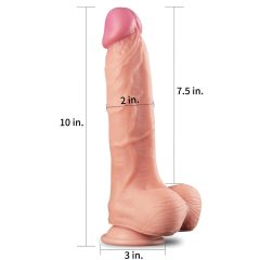   Lovetoy Nature Cock - kétrétegű élethű dildó - 25cm (natúr)