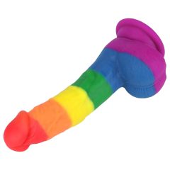   Lovetoy Prider - élethű likvid szilikon dildó - 19cm (szivárvány)