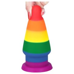 Lovetoy Prider - anál tágító plug - 15cm (szivárvány)