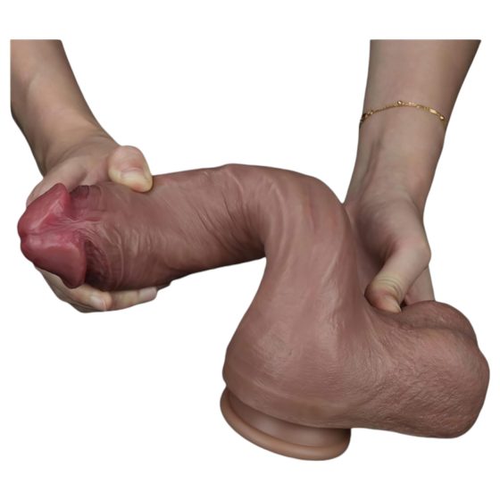 Lovetoy Nature Cock - kétrétegű élethű dildó - 26cm (natúr)