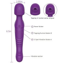   Tracy's Dog Wand - pulzáló masszírozó vibrátor (lila)