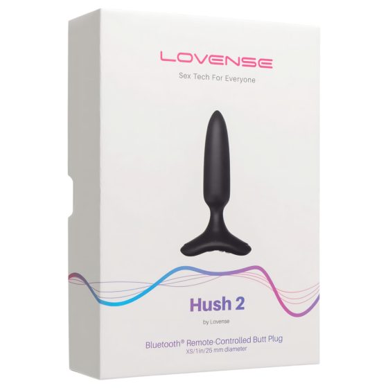 LOVENSE Hush 2 XS - akkus kis anál vibrátor (25mm) - fekete