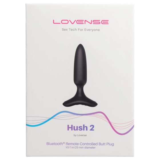 LOVENSE Hush 2 XS - akkus kis anál vibrátor (25mm) - fekete