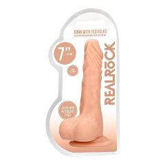 RealRock Dong 7 - élethű, herés dildó (17cm) - natúr