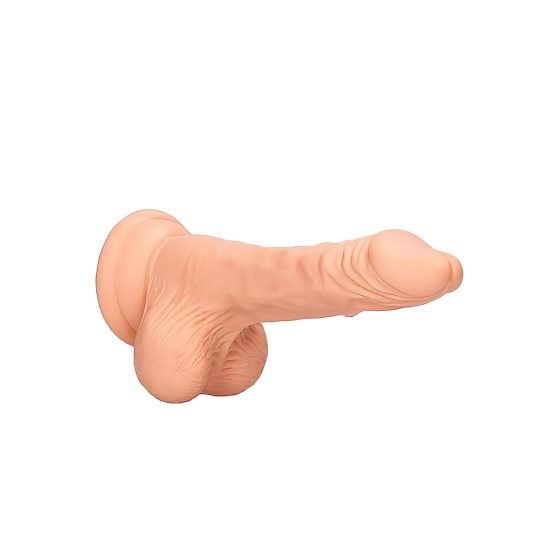 RealRock Dong 7 - élethű, herés dildó (17cm) - natúr