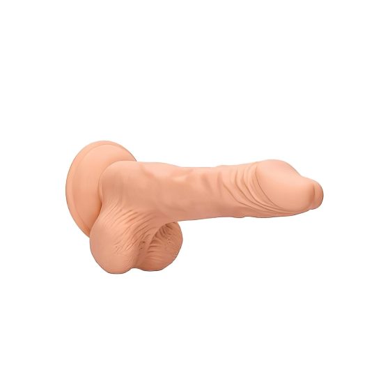 RealRock Dong 9 - élethű, herés dildó (23cm) - natúr