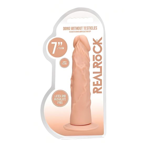 RealRock Dong 7 - élethű dildó (17cm) - natúr