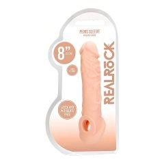 RealRock Penis Sleeve 8 - péniszköpeny (21cm) - natúr