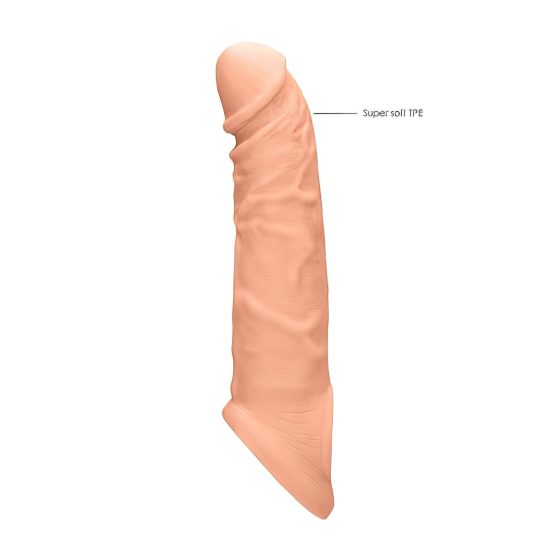 RealRock Penis Sleeve 8 - péniszköpeny (21cm) - natúr