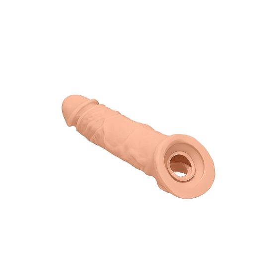 RealRock Penis Sleeve 8 - péniszköpeny (21cm) - natúr