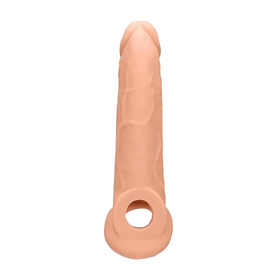 RealRock Penis Sleeve 9 - péniszköpeny (21,5cm) - natúr