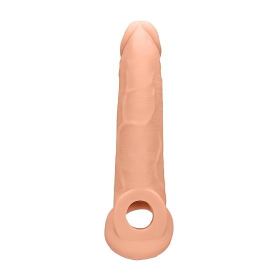 RealRock Penis Sleeve 9 - péniszköpeny (21,5cm) - natúr